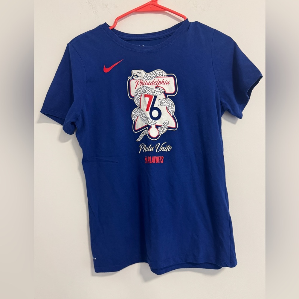 Nike Blue Philadelphia 76 ers Graphic Tee